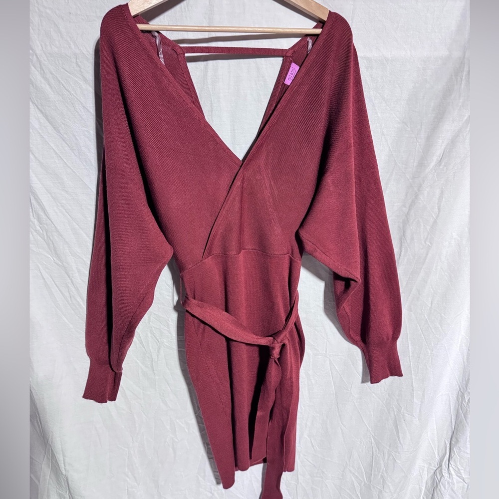 Miami rust color knit long sleeve dress Size Medium
